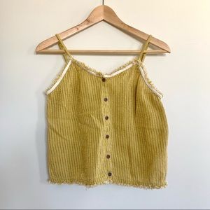 WHITE CROW | Tank Top Crop Golden Wheat Color Size Small
